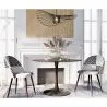 Sedia da pranzo - Rivestita in patchwork bianco e nero - Evelyne image 7