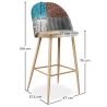 Sgabello Imbottito in Patchwork - Stile Scandinavo - Evelyne  image 7