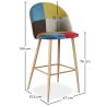 Sgabello Imbottito in Patchwork - Stile Scandinavo - Evelyne image 7