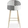 Sgabello imbottito patchwork - Stile scandinavo - Bianco e nero - Evelyne image 7