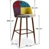 Sgabello Imbottito in Patchwork - Stile Scandinavo - Ray image 7