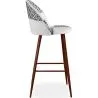 Sgabello imbottito patchwork - Stile scandinavo - Bianco e nero - Evelyne image 7