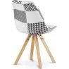 Sedia da pranzo - Rivestita in patchwork bianco e nero - Denisse image 7