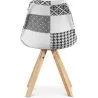Sedia da pranzo - Rivestita in patchwork bianco e nero - Denisse image 7