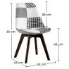 Sedia da pranzo - Rivestita in patchwork bianco e nero - Nuova edizione - Sam image 7
