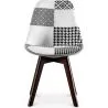 Sedia da pranzo - Rivestita in patchwork bianco e nero - Nuova edizione - Sam image 7