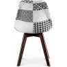 Sedia da pranzo - Rivestita in patchwork bianco e nero - Nuova edizione - Sam image 7