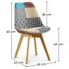 Sedia da pranzo - Rivestita in Patchwork - Patty image 7