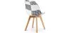 Sedia da pranzo - Rivestimento patchwork bianco e nero - Nuova edizione - Sam image 7