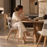 Sedia da pranzo - Rivestimento patchwork bianco e nero - Nuova edizione - Sam image 7