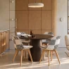 Sedia da pranzo - Rivestimento patchwork bianco e nero - Nuova edizione - Sam image 7
