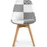 Sedia da pranzo - Rivestimento patchwork bianco e nero - Nuova edizione - Sam image 7