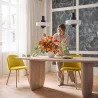 Sedia da pranzo - imbottita in velluto - Stile scandinavo - Evelyne image 7