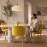 Sedia da pranzo - imbottita in velluto - Stile scandinavo - Evelyne image 7