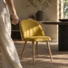 Sedia da pranzo - imbottita in velluto - Stile scandinavo - Evelyne image 7