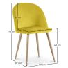 Sedia da pranzo - imbottita in velluto - Stile scandinavo - Evelyne image 7