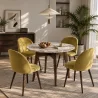 Sedia da pranzo - Rivestita in velluto - Design scandinavo - Evelyne image 7