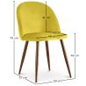 Sedia da pranzo - Rivestita in velluto - Design scandinavo - Evelyne image 7