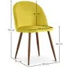 Sedia da pranzo - Rivestita in velluto - Design scandinavo - Evelyne image 7