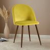 Sedia da pranzo - Rivestita in velluto - Design scandinavo - Evelyne image 7