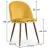 Sedia da pranzo - Rivestita in velluto - Design scandinavo - Evelyne image 7
