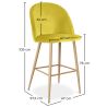 Sgabello imbottito in velluto - Design scandinavo - Evelyne image 7