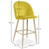 Sgabello imbottito in velluto - Design scandinavo - Evelyne image 7