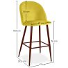 Sgabello imbottito in velluto - Design scandinavo - Evelyne image 7