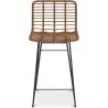 Sgabello da bar in vimini - Boho Bali Design -65cm - Catori image 7