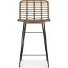 Sgabello da bar in vimini - Boho Bali Design -65cm - Catori image 7