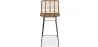 Sgabello da bar in vimini con schienale - Design Boho Bali - 75 cm - Catori image 7