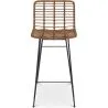 Sgabello da bar in vimini con schienale - Design Boho Bali - 75 cm - Catori image 7