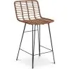 Sgabello da bar in vimini con schienale - Design Boho Bali - 75 cm - Catori image 7