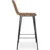 Sgabello da bar in vimini con schienale - Design Boho Bali - 75 cm - Catori image 7
