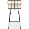 Sgabello da bar in vimini con schienale - Design Boho Bali - 75 cm - Catori image 7
