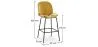 Sgabello con schienale - Rivestito in velluto - Design retrò - Elias image 7