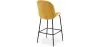 Sgabello con schienale - Rivestito in velluto - Design retrò - Elias image 7