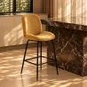 Schienale Sgabello - Rivestito in Velluto - Design Retrò - 73cm - Elias image 7