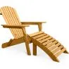 Sedia a sdraio con poggiapiedi - Sedia da giardino in legno - Alana image 7