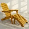 Sedia a sdraio con poggiapiedi - Sedia da giardino in legno - Alana image 7