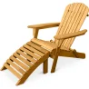 Sedia a sdraio con poggiapiedi - Sedia da giardino in legno - Adirondack image 7