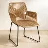 Sedia da pranzo in rattan - Sedia da giardino Boho Bali Design - Tale image 7