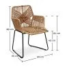 Sedia da pranzo in rattan - Sedia da giardino Boho Bali Design - Tale image 7