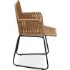 Sedia da pranzo in rattan - Sedia da giardino Boho Bali Design - Tale image 7