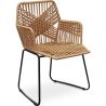 Sedia da pranzo in rattan - Sedia da giardino Boho Bali Design - Tale image 7