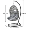 Sedia pensile da giardino Boho Bali - Design Bali - Altalena - Delsin image 7