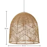 Lampada da soffitto in rattan - Lampada a sospensione in stile Boho Bali - Bu image 7
