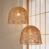 Lampada da soffitto in rattan - Lampada a sospensione in stile Boho Bali - Bu image 7