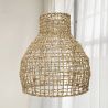 Lampada a soffitto in rattan - Lampada a sospensione in stile Boho Bali - Lan image 7