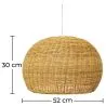 Lampada a soffitto in rattan - Lampada a sospensione in stile Boho Bali - Kim image 7